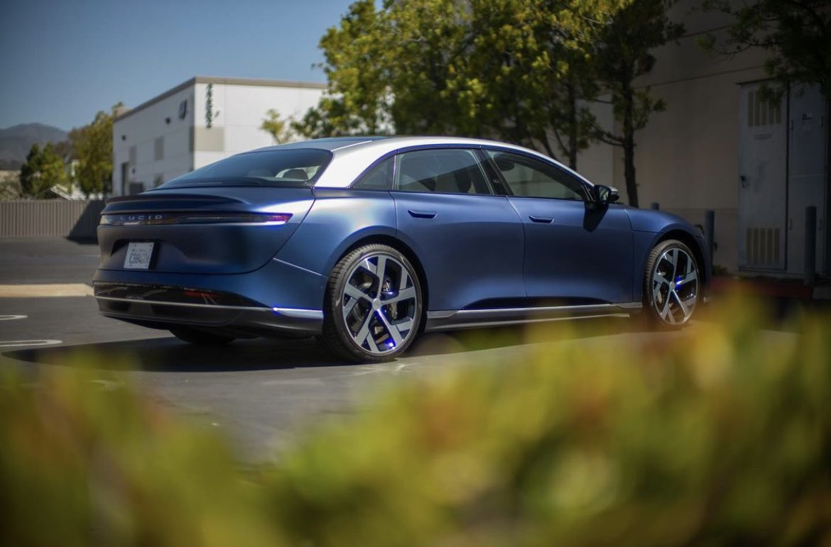 Lucid Air In Blue - Lucid Insider Blog - Lucid Air & Lucid Motors News